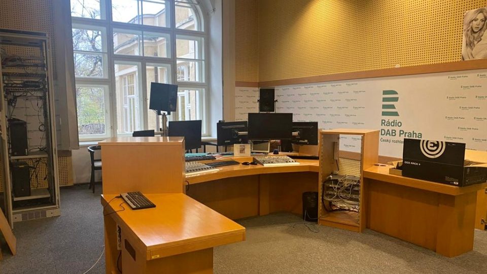 Vysílací studio Rádia DAB Praha před rekonstrukcí