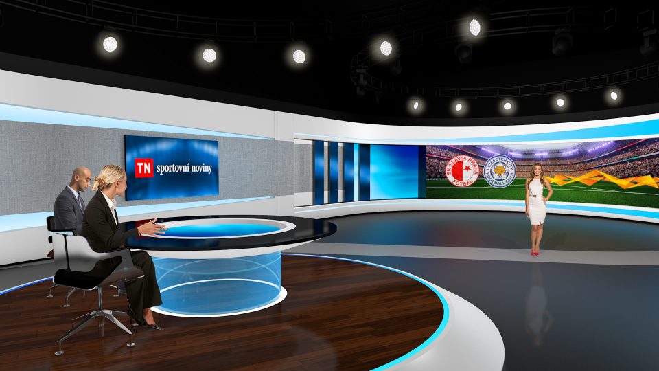 Vizualizace nového zpravodajského studia TV Nova