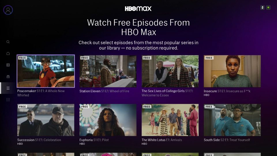 HBO MAX - tituly, které jsou k dispozici zdarma