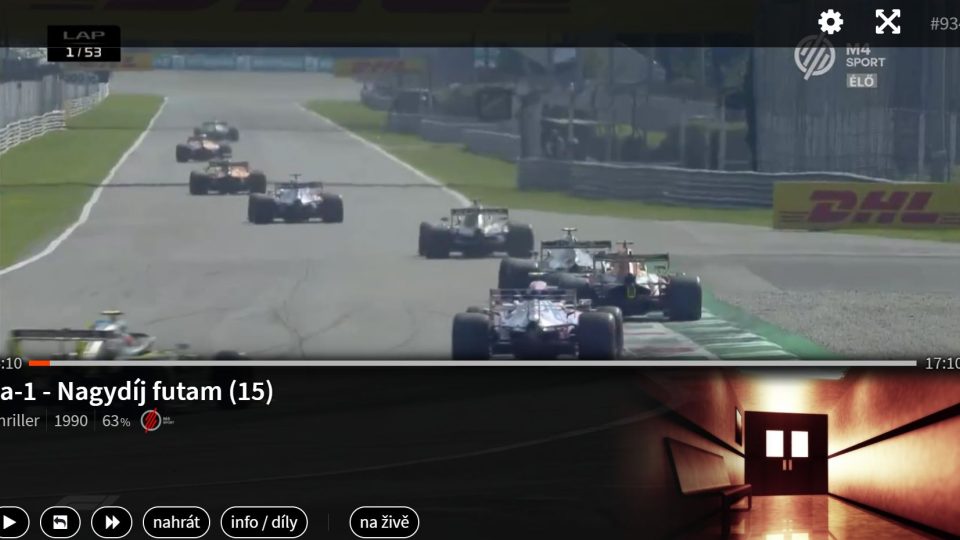 Přímý přenos ze závodů formule 1 na stanici M4 Sport nebyl blokován