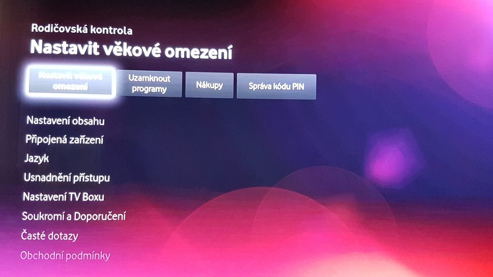 Vodafone TV - nastaveni