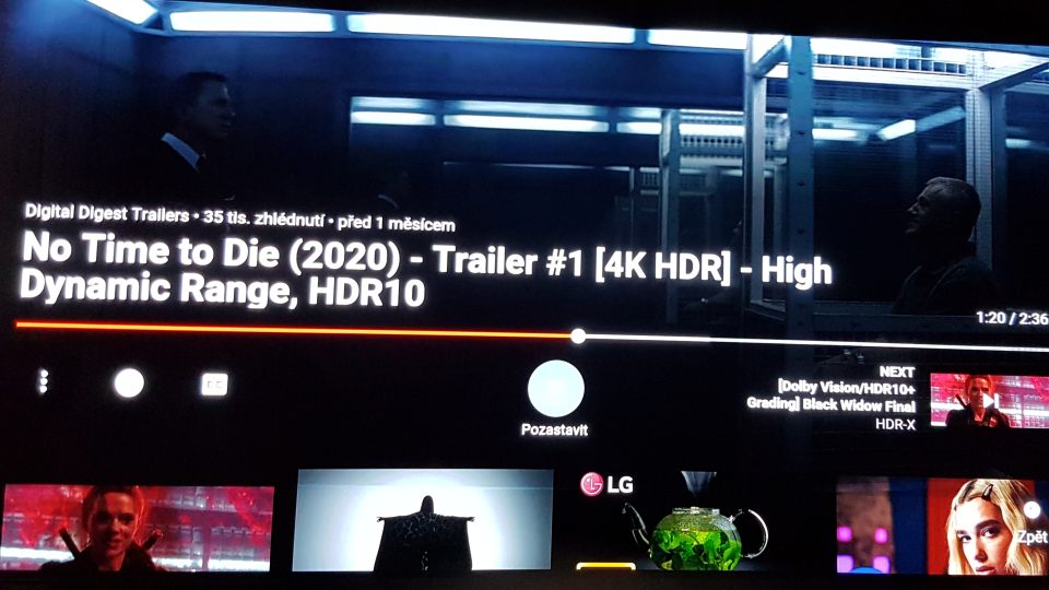 Vodafone TV - YouTube - trailer ve 4K HDR