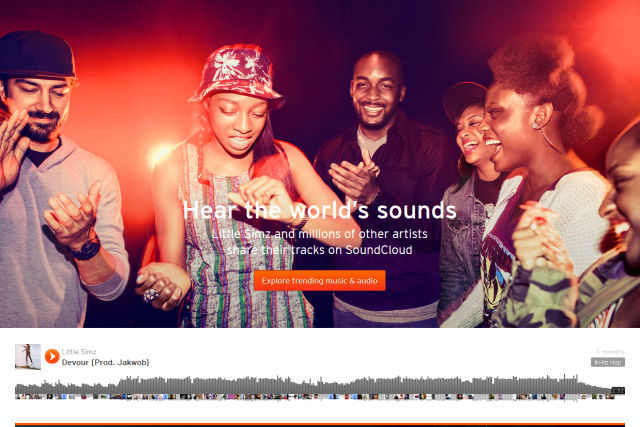 Screenshot z úvodní stránky SoundCloudu | foto: oficiální stránka SounCloudu