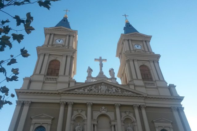 Věže Katedrály Božského Spasitele v Ostravě | foto: Romana Kubicová,  Český rozhlas