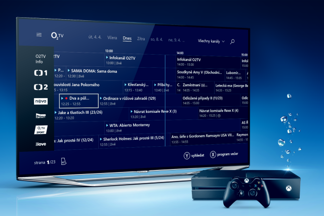 Ukázka aplikace O2TV na herní konzoli Xbox | foto:  O2 Czech Republic a.s.
