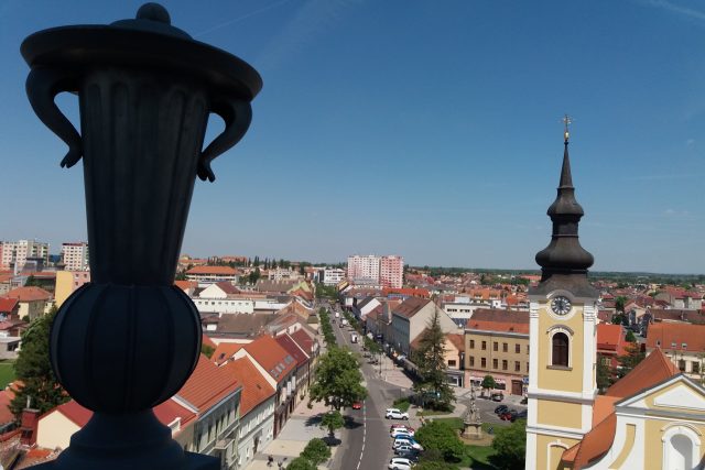 Pohled z radniční věže v Hodoníně | foto: Hana Ondryášová,  Český rozhlas