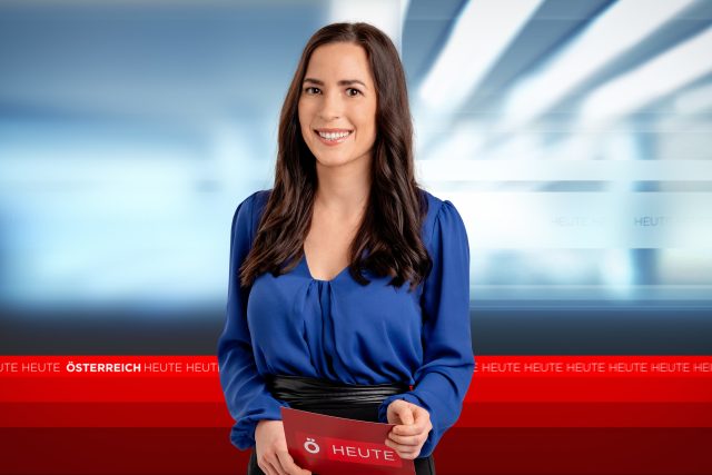 Moderátorka zpravodajské relace „Österreich Heute“ Theresa Kulovitsová na rakouské ORF | foto: Hans Leitner,  ORF