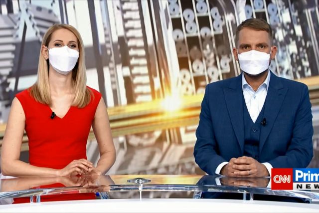 Moderátoři ranního vysílání CNN Prima News Soňa Porupková a Libor Bouček | foto: FTV Prima