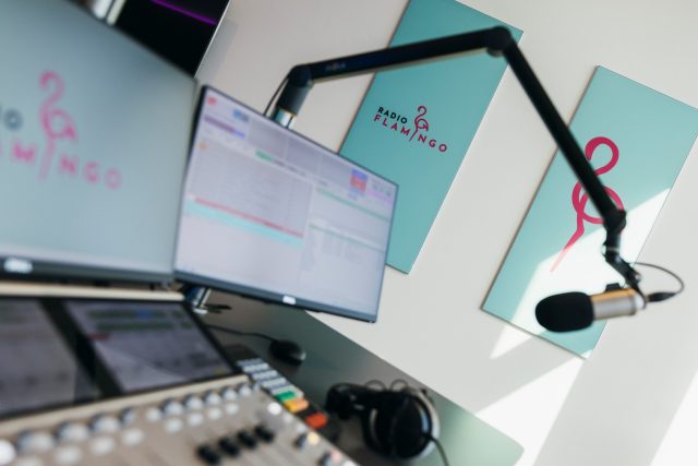 Vysílací studio rakouské rozhlasové stanice Radio Flamingo | foto: Marija Kanizaj