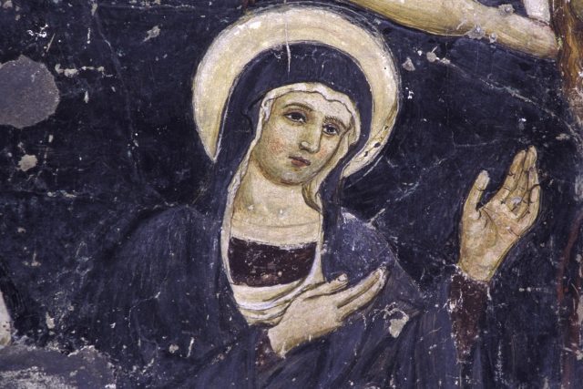 Panna Marie Bolestná,  freska | foto: Profimedia