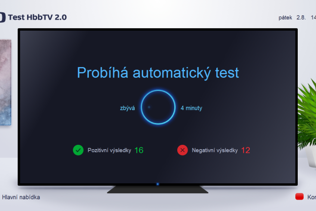 Průběh testu televizoru v nové aplikaci | foto: Česká televize