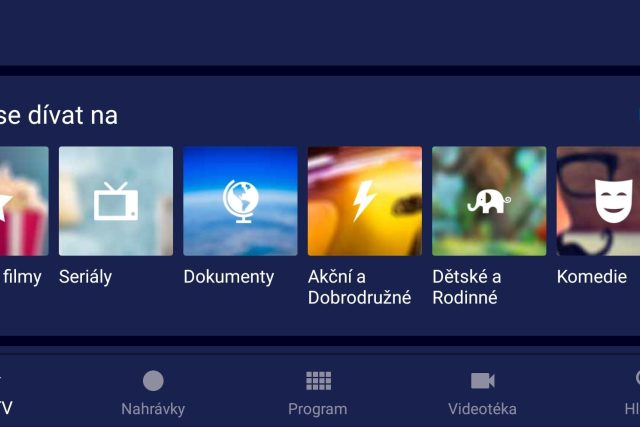 Mobilní verze aplikace O2TV pro operační systém Android. | foto: Lukáš Polák,  Český rozhlas