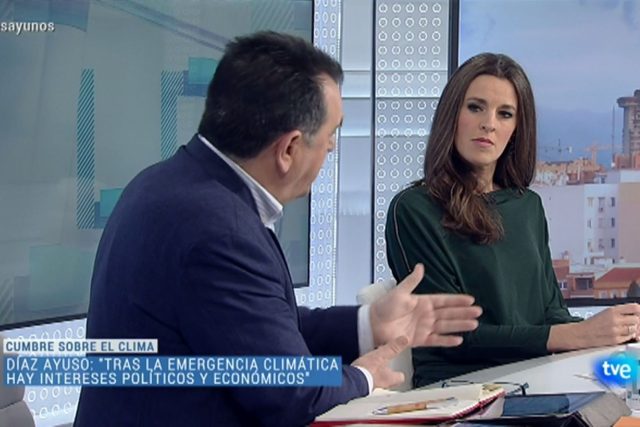 Ukázka z vysílání španělsko-jazyčného kanálu 24 Horas	 | foto: Lukáš Polák,  repro foto TVE Internacional