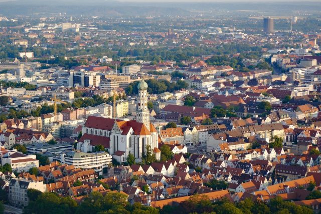 Letecký pohled na bavorské město Augsburg | foto: Pixabay