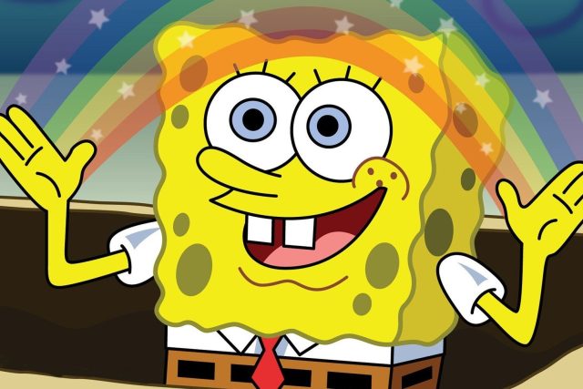 Oblíbená dětská postavička Spongebob známá z vysílání Nickelodeonu | foto: internetový humor/autor neznámý